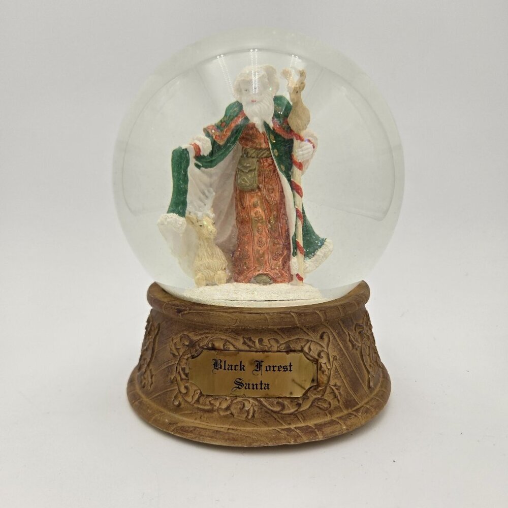 Silvestri Signiture Collection Waterglobe Snow Globe Music Box Santa Steve Smock